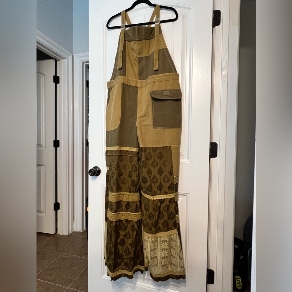 Free People XL overall with super wide leg bell bottom